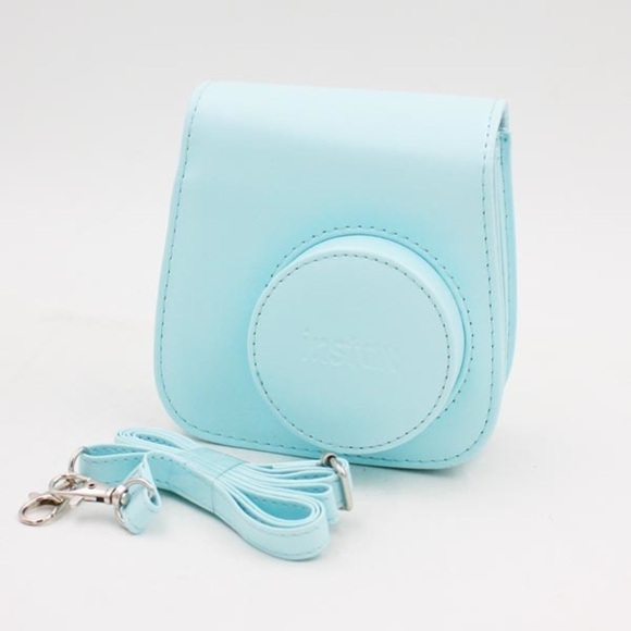 FUJI MINI 9 Groovy Case Ice Blue Instax shoulder Strap - Picture 1 of 10